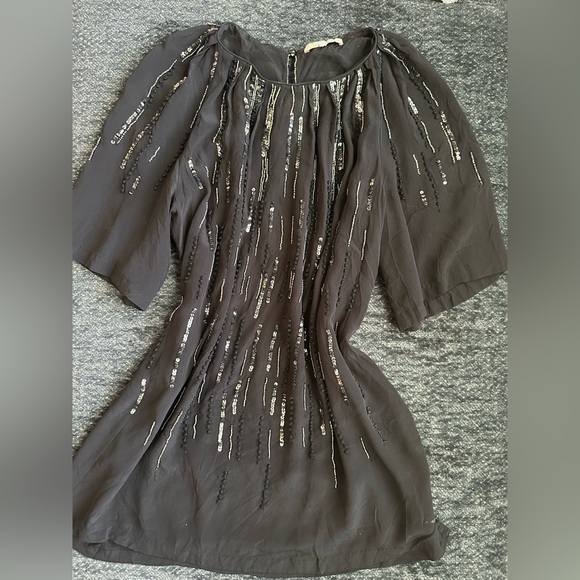 IRO Black dress with Silver Sequins - Picture 1 of 5